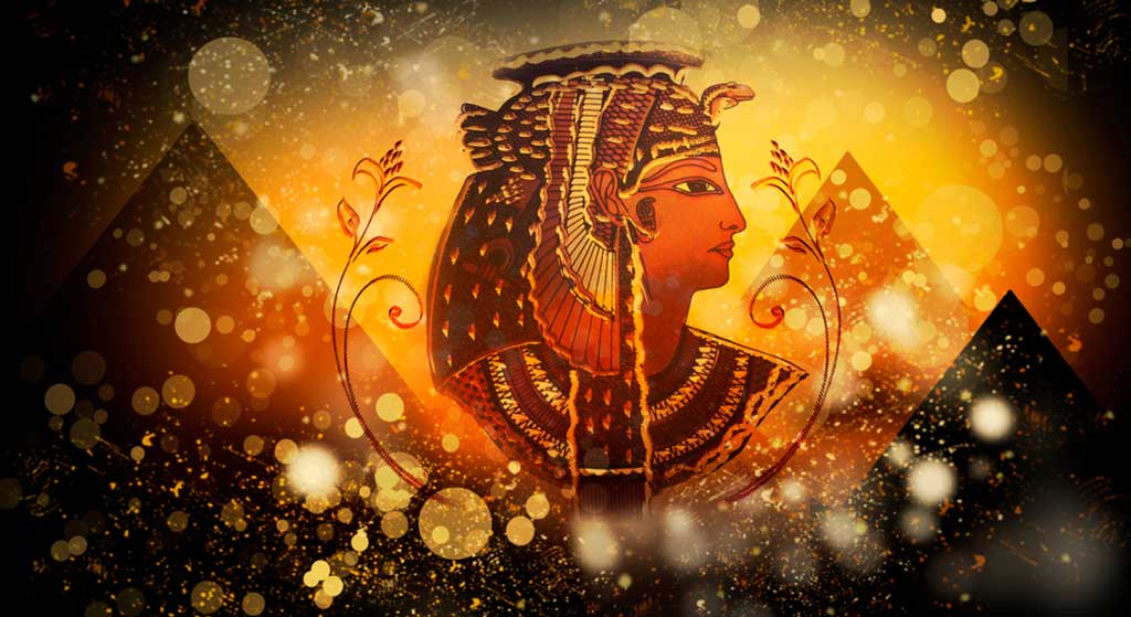 Ilustrasi abstrak Ratu Mesir Kuno, Cleopatra.