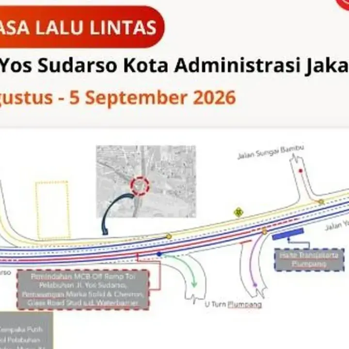 Dishub DKI Rekayasa Lalin Yos Sudarso Akibat Pergeseran Separator Jalan