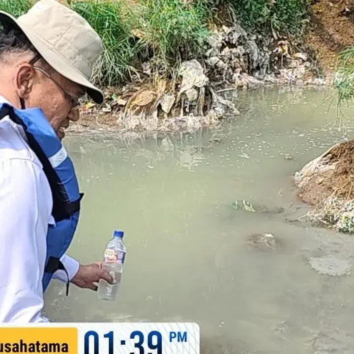 DLHK Banten Uji Sampel Air Tiga Industri Diduga Cemari Sungai Cisadane