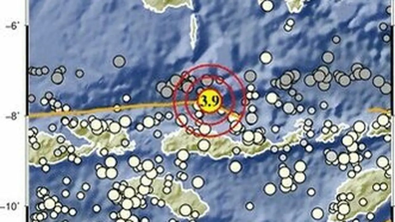 Gempa M 3,9 Guncang Laut Flores Dekat Ruteng, NTT
