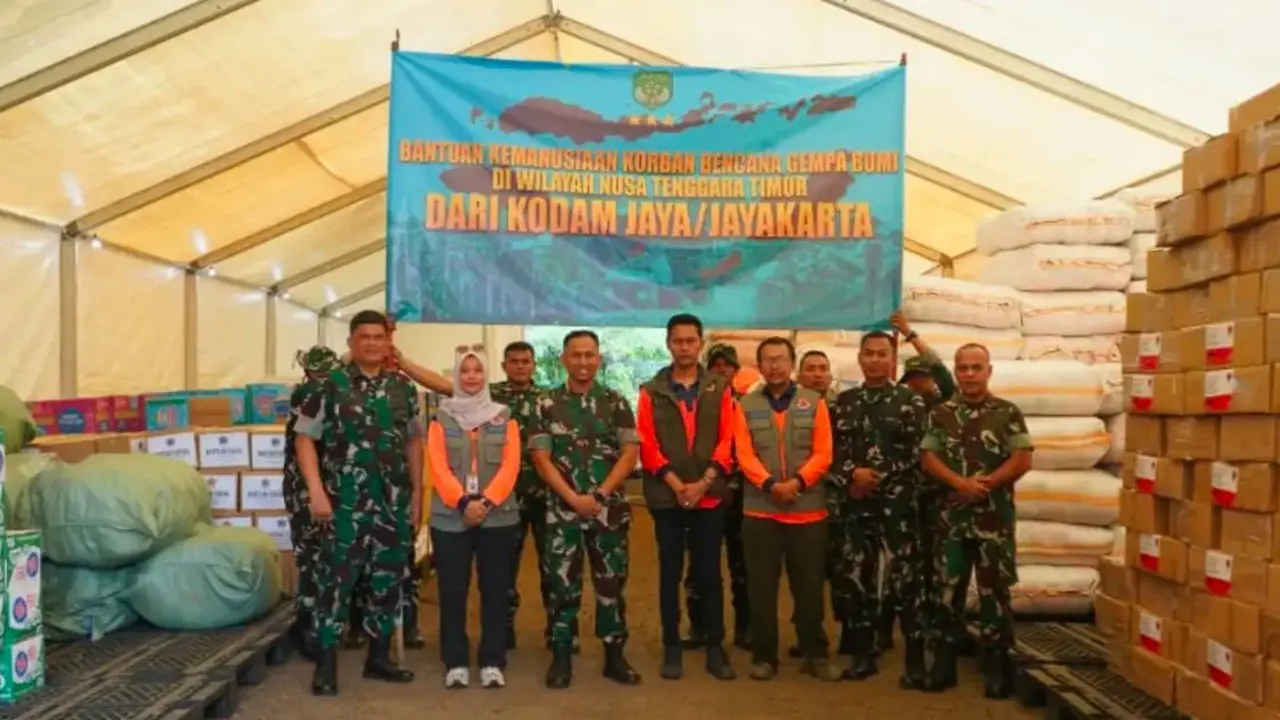 Kodam Jaya Salurkan Bantuan Kemanusiaan untuk Korban Gempa NTT