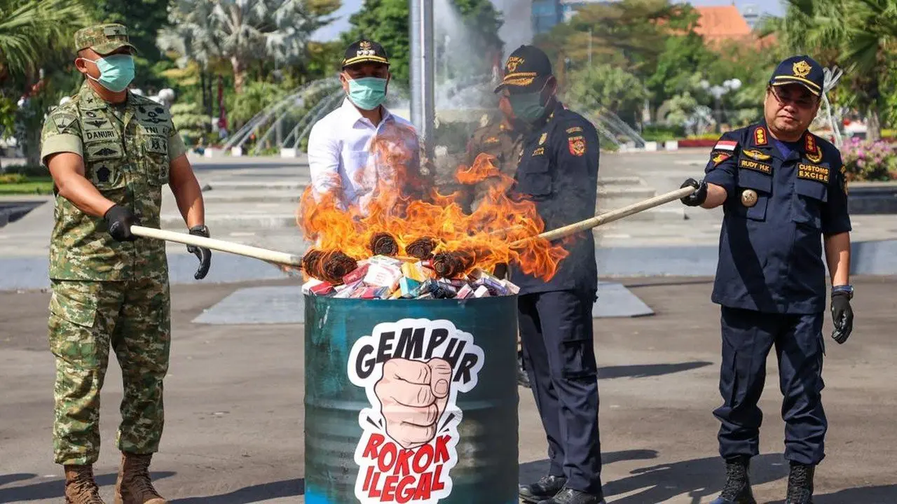 Surabaya Musnahkan 43,2 Juta Rokok Ilegal, Perluas Pengawasan ke 31 Kecamatan