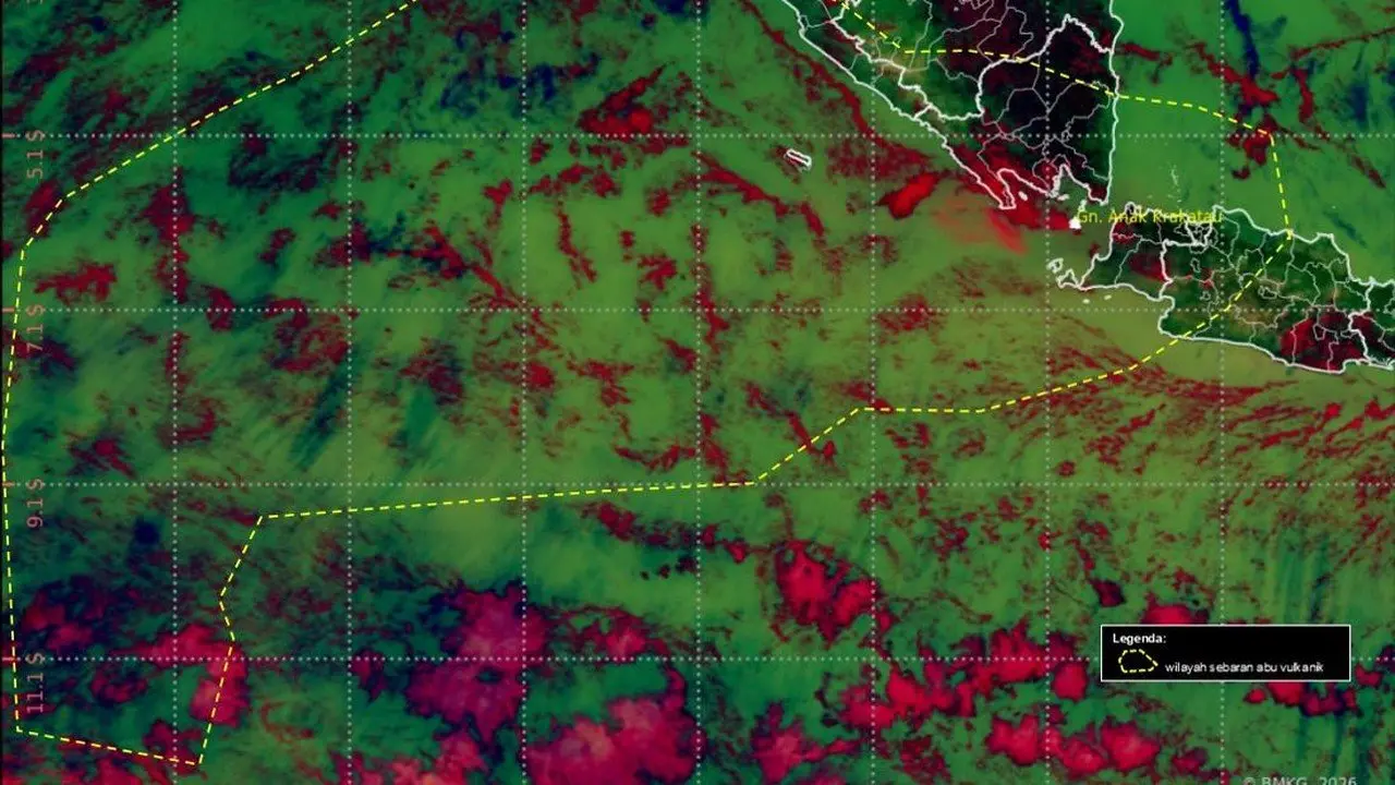 Abu Anak Krakatau Selimuti Pandeglang, Warga Mengeluh Sesak Napas