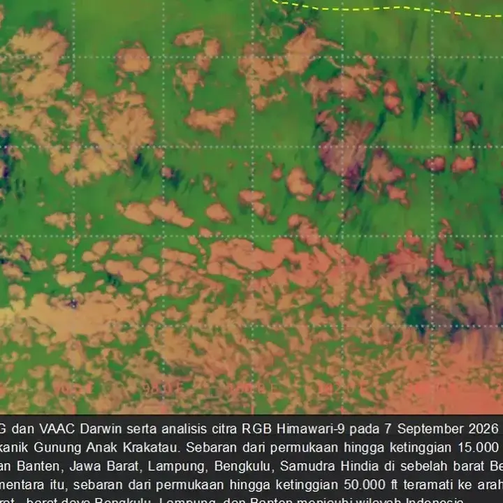 Abu Vulkanik Anak Krakatau Meluas ke Jakarta dan Banten, BMKG Pantau Dampak Penerbangan