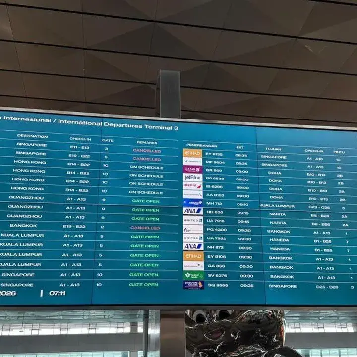 Abu Vulkanik Anak Krakatau Paksa Bandara Soekarno-Hatta Tutup, 209 Penerbangan Terdampak