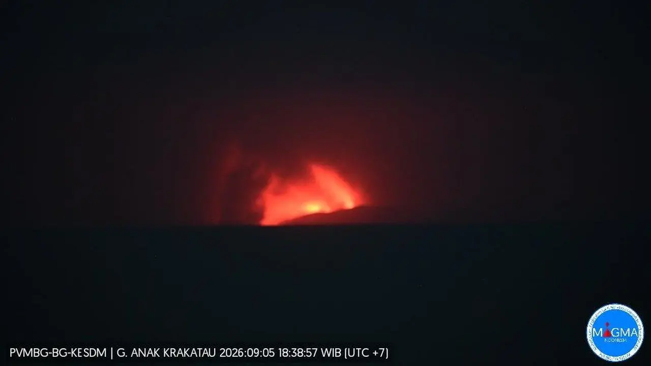 Abu Vulkanik Anak Krakatau Terdeteksi di Langit Jakarta dan Sekitarnya