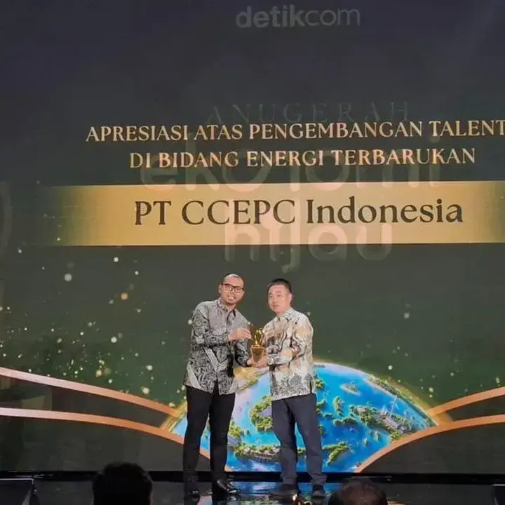 PT CCEPC Indonesia Raih Penghargaan Ekonomi Hijau untuk Pengembangan Talenta Energi Terbarukan